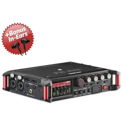 Tascam Audio-Recorder FR-AV4 Feldrecorder + Bonus In-Ear Kopfhörer, Audiorecorder, Schwarz