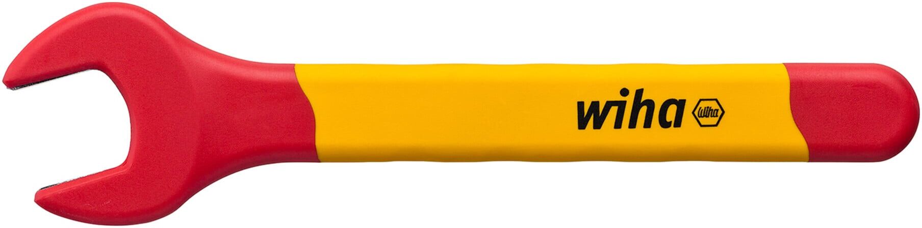 Wiha Einmaul-Gabelschlüssel isoliert mit verchromter Oberfläche und schmalem Maul, SW 7 mm (43027)