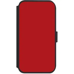 Nivocase Klapphülle für Apple iPhone 11 Handyhülle aus Kunst Leder NIVOflip schwarz Farbe Rot einfarbig (Apple iPhone 11), Smartphone Hülle, Rot, Schwarz
