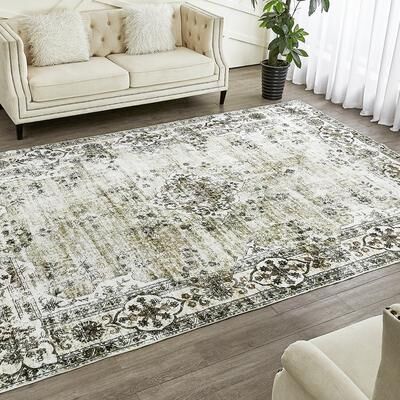 Maxax Vintage Non-Slip Machine Washable Area Rug