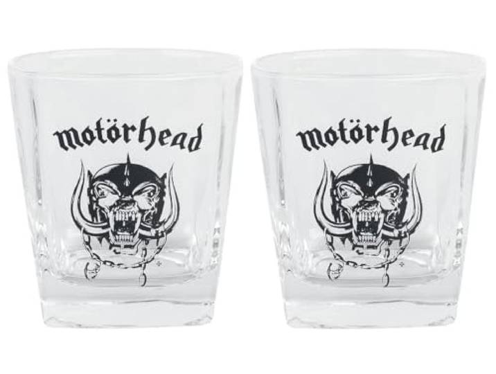Motörhead Whiskey Glas-Set Whiskeyglas transparant glas 0,25 l Band merch, Bands, Cadeaus