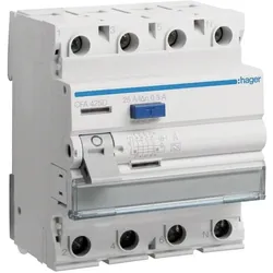 Hager, Schutzschalter, FI-Schutzschalter 4pol. 25A/300mA 6kA CFA425D