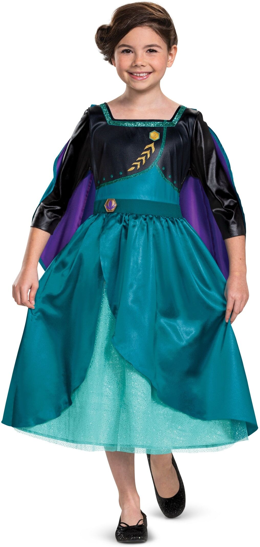 Disney Frozen 2 Queen Anna Classic Costume for Children, Age 5–6, Officially Licensed, Disguise Brand, Blue, Size 5-6 yrs / 109-123 cm