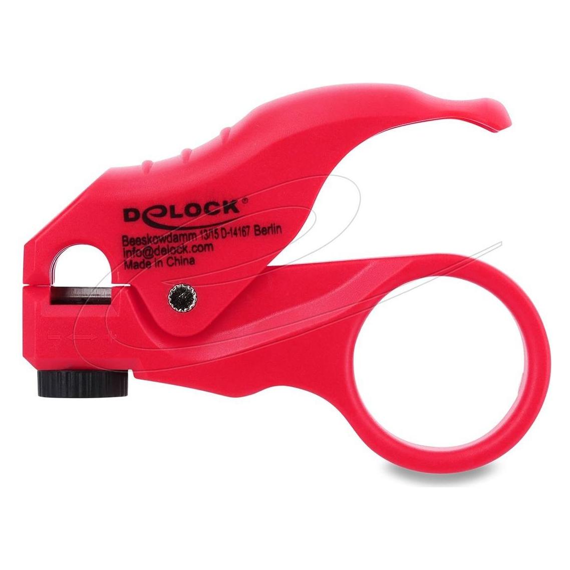 Delock Abisolierwerkzeug für Netzwerkkabel rot (74.40 mm) (90996)