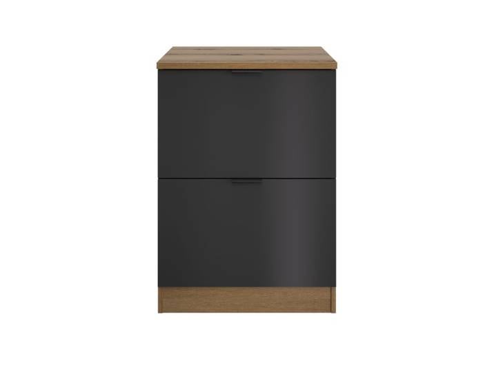 Bas casserolier 2T EDEN chêne - gris