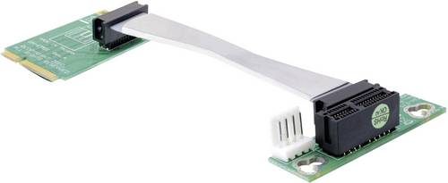 Delock PCIe Riser Kabel Mini PCIe Stecker, PCIe x1 Buchse, 4pol. Floppy Strom Buchse 0.15m 41305