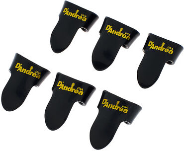 dAndrea Finger Picks 6-Set Medium BL Schwarz