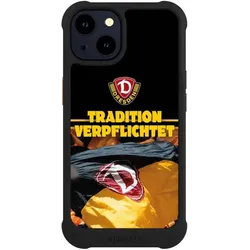 Nivocase Hülle für Apple iPhone 14 Stossfeste Handyhülle NIVOmax Case Schwarz Fanartikel SG Dynamo Dresden (Apple iPhone 14), Smartphone Hülle, Schwarz