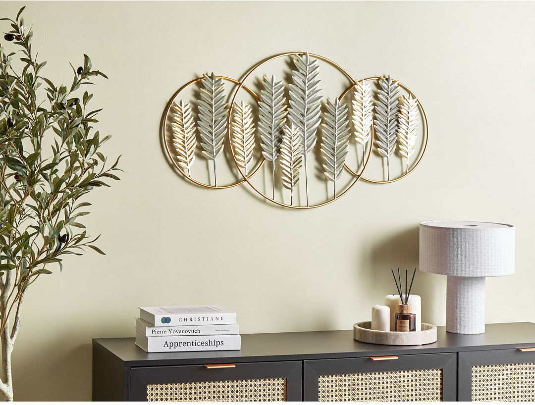 Rosdorf Park Tulsita Wall Decor on Iron Green;Gold 50cm H X 90cm W