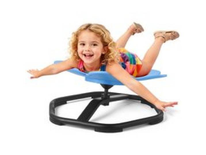 VEVOR Kinderdrehstuhl sensorischer Drehstuhl in Blumenform, 100 kg Tragkraft, sensorisches Spielzeug mit rutschfester Metallfuß, zur Förderung von Koordination Gleichgewicht Konzentration, Blau
