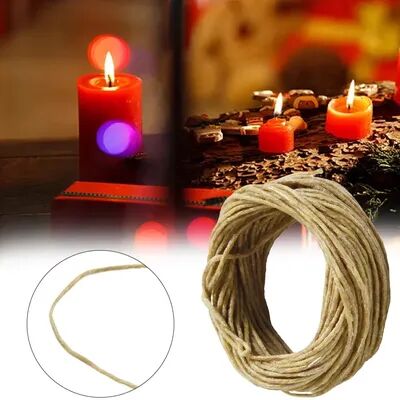 On Spot Shop Natural Beeswax Wick, Organic Hemp Spool, DIY Candles, Votives, Tea Lights dark Brown