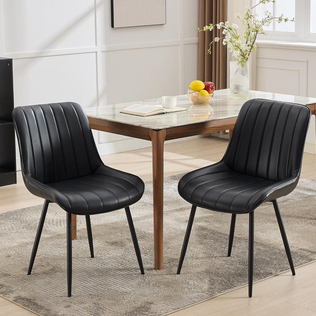 George Oliver Upholstered Lounge Chair Black 87cm H X 54cm W X 61cm D