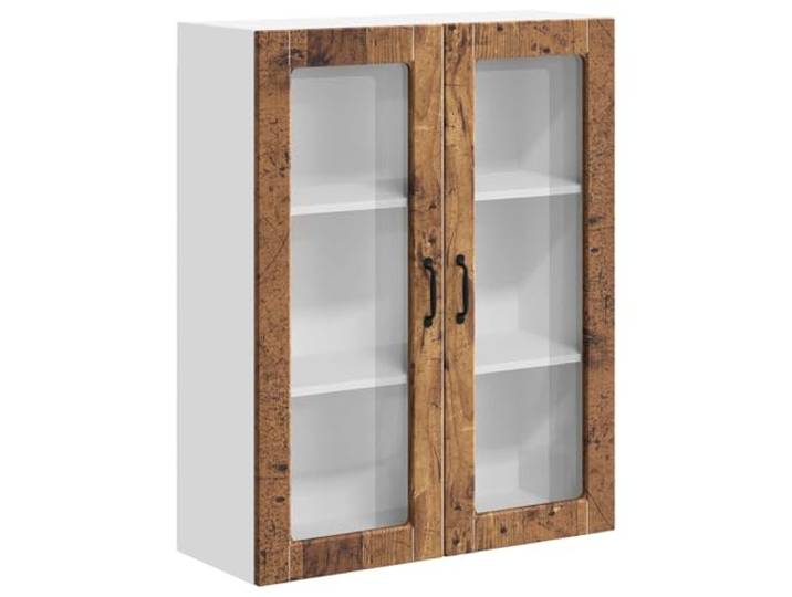 IBUQDDV Wandglas-Schrank Lucca Altholz 80 x 31 x 100 cm Holzwerkstoff Geschirrspüler-Paneel, Holzwerkstoff, Altholz-Optik, rechteckig, für den Innenbereich, moderne Küche
