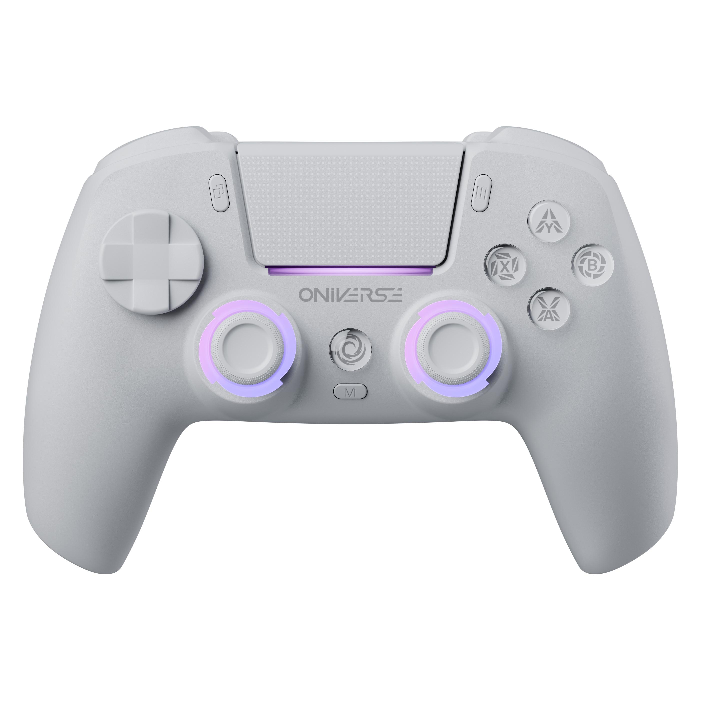 Oniverse Starion PS5 kabelloser Bluetooth-Controller, Marmorweiss (Android, iOS, PC, PS3, PS5) (153776)
