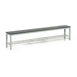 Garderobenbank mit Schuhablage, Sitz - Laminat, Länge 2000 mm, Graphit