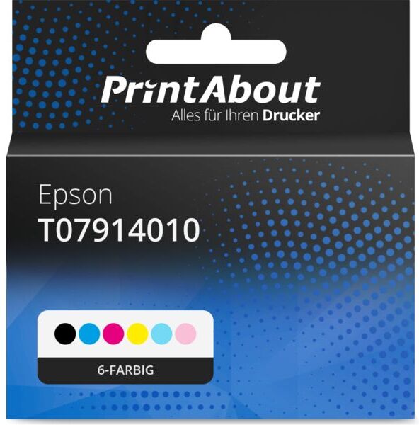 PrintAbout Druckerpatrone kompatibel mit Epson T07914010 - 6-farbig - Multipack