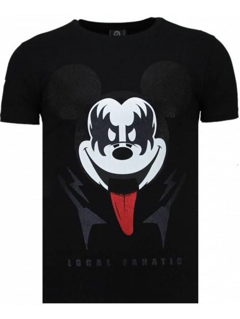Local Fanatic Kiss my mickey rhinestone t-shirt