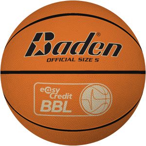 Baden Basketball easyCredit BBL Basic, indoor & outdoor, Größe 5, orange/schwarz, 500 Gramm, Trainingsball
