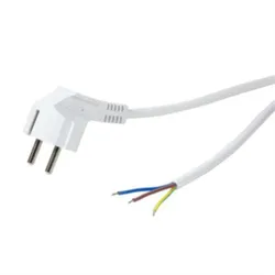LogiLink Kabel Stecker 90° zu offenem Ende 1,5m weiß