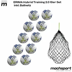 Erima Hybrid Training 2.0 10er-Set inkl. Ballnetz, Größe 4 und 5 - 5