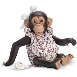 Asi Spanischer Lola-Affe im geblümten Strampler, 32 cm