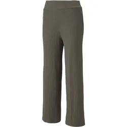 Puma, Unisex, Sporthose, HER Ribbed Wide Pants-589525 (M), Grün