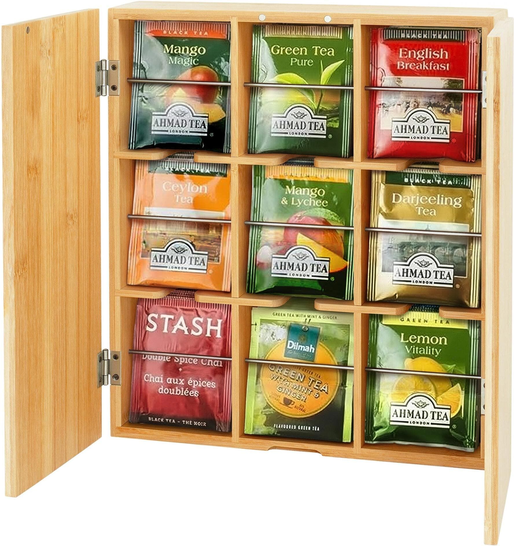 Teebox RELAXDAYS, braun (hellbraun), Holz, Lebensmittelaufbewahrungsbehälter, Teebox hellbraun Einheitsgröße