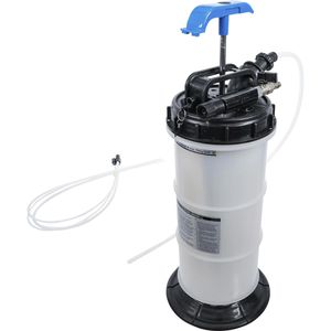 BGS-technic Ölabsaugpumpe Vakuum-Absaugpumpe pneumatisch 74396, für Bremsflüssigkeit & Öle, mit 6 Liter Behälter