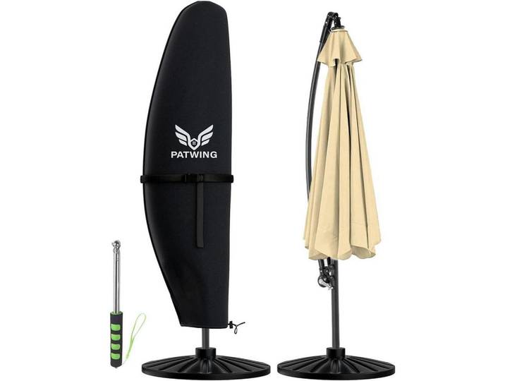 Sonnenschirm Schutzhülle 600D Oxford Schwarz 280 x 30/81/46 cm, 70x280x40 cm, Sonnenschutz, Sonnenschirmhüllen