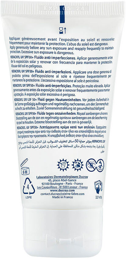 Ducray Keracnyl Fluide Uv anti-imperfections SPF50+ 50 ml