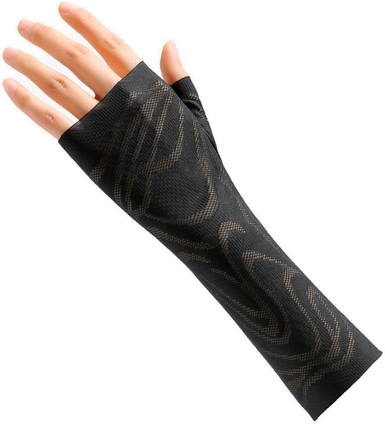INF Halbfinger-Spitzenhandschuhe — Atmungsaktiver UV-Schutz, schnelltrocknend und hohe Elastizität Schwarz