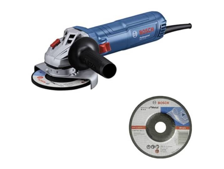 Bosch Professional meuleuse angulaire filaire GWS 12-125 (Ø disque : 125 mm\, 1 200 W\, protection antiredémar.\, disque à meuler\, capot de protection\, écrou de blocage\, poignée auxiliaire standard)