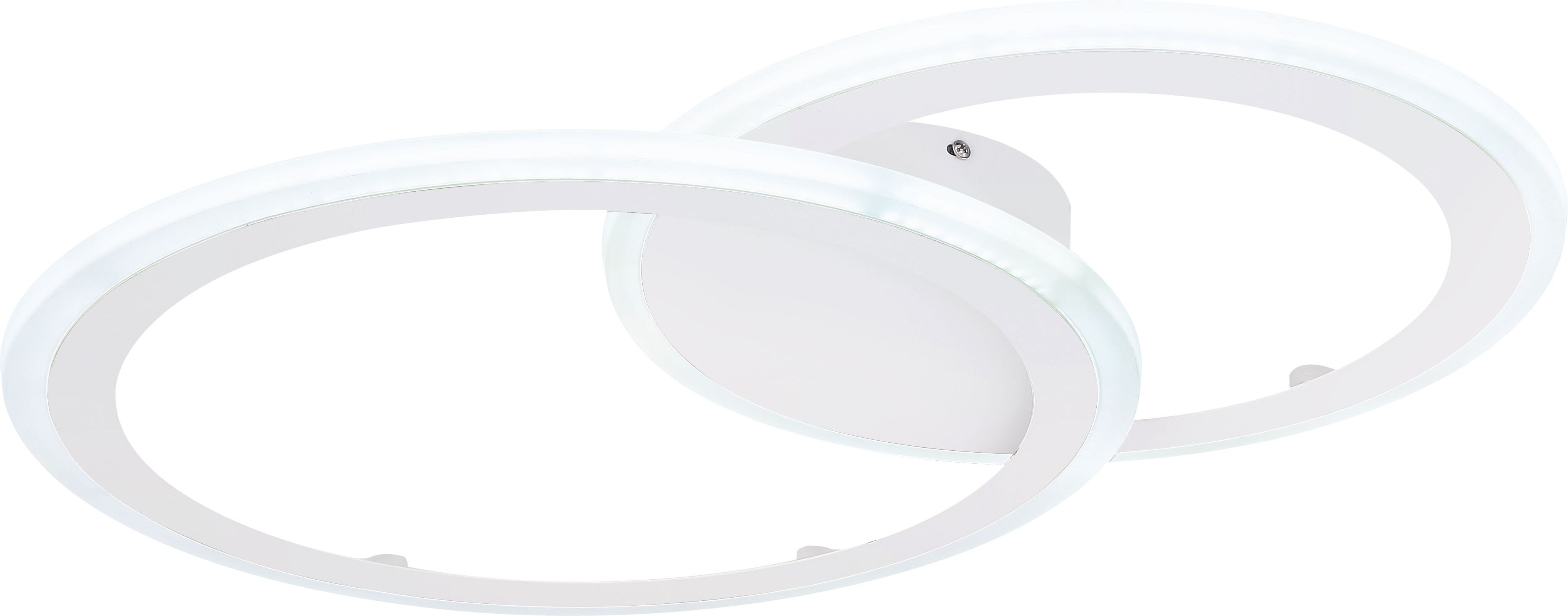 GLOBO LIGHTING LED Deckenleuchte "FENNA", weiß, Leuchten, Deckenlampe/rund/Wohnzimmer/Schlafzimmer/modern, LED Deckenleuchte