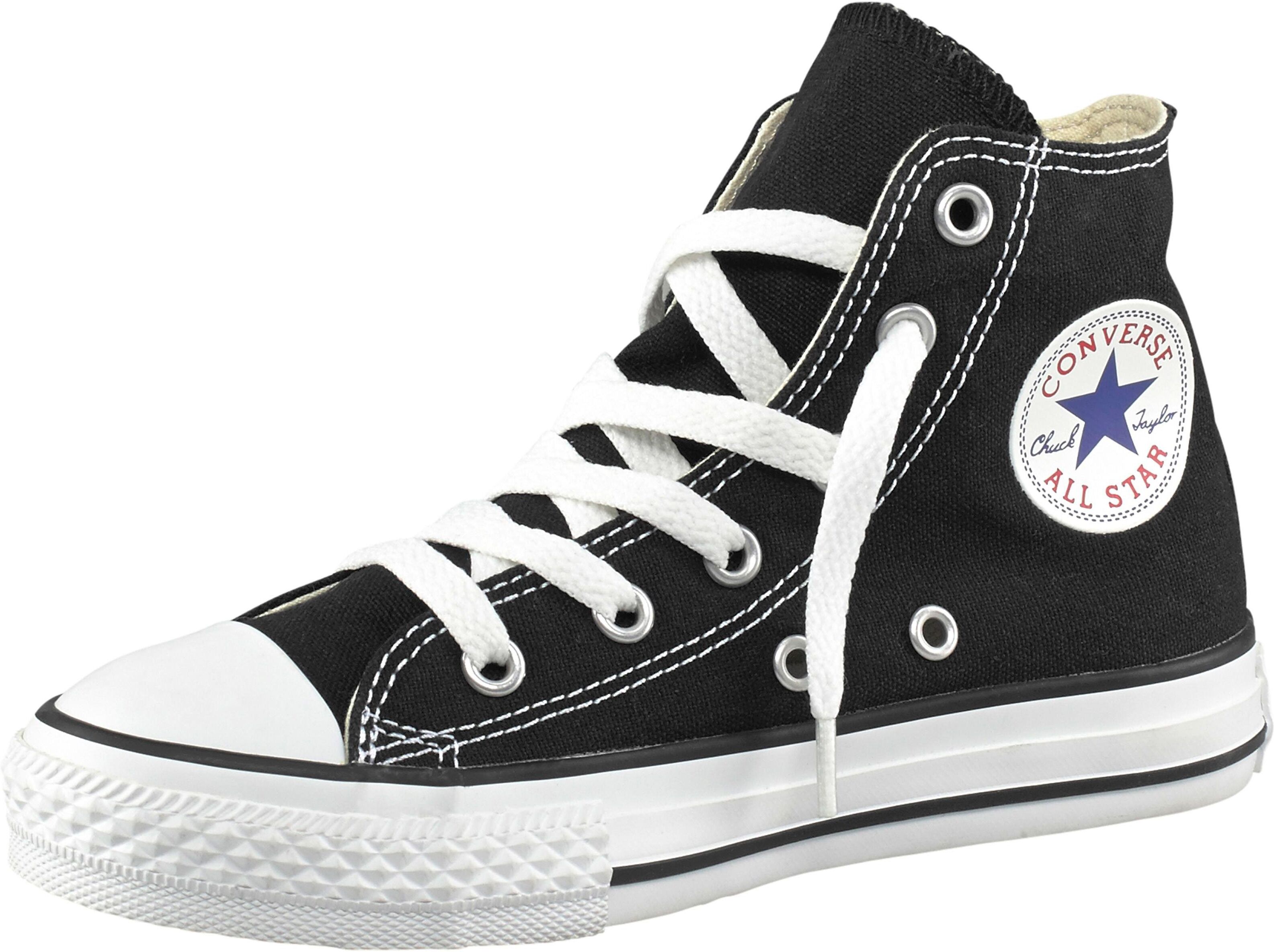 Sneaker CONVERSE "Kinder Chuck Taylor Hi", Mädchen, Gr. 32, schwarz, Textil, Schuhe Sneaker, für Kinder schwarz 32