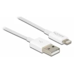 DeLOCK USB Daten- und Ladekabel für iPhone, iPad, iPod weiß 1 m