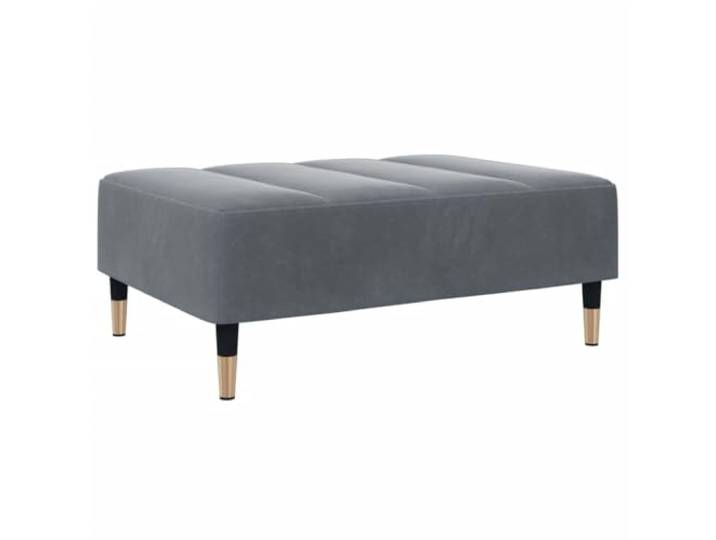 Makastle Samt Fußhocker Dunkelgrau 77x55x31 cm Fußhocker Dunkelgrau 77x55x31 Cm Samt, Maximale Tragkraft 110 Kg, Sperrholzrahmen, Schaumstoffpolsterung, Goldene Metallbeine