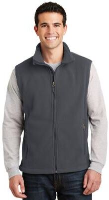 Port Authority F219 Value Fleece Vest in Iron Grey size Small   Polyester