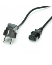 ROLINE Secomp Stromkabel CEE 7/7 M bis IEC 60320 C13 1.8 m Schwarz Europa (19.08.1018)