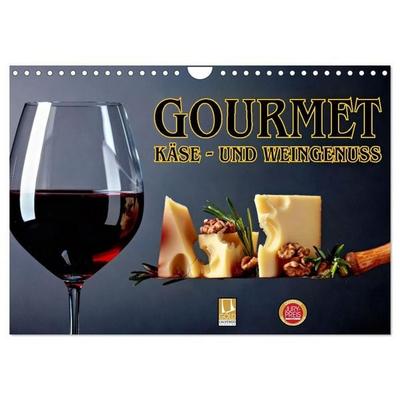 Gourmet Käse - und Weingenuss (Wandkalender 2027 DIN A4 quer), CALVENDO Monatskalender