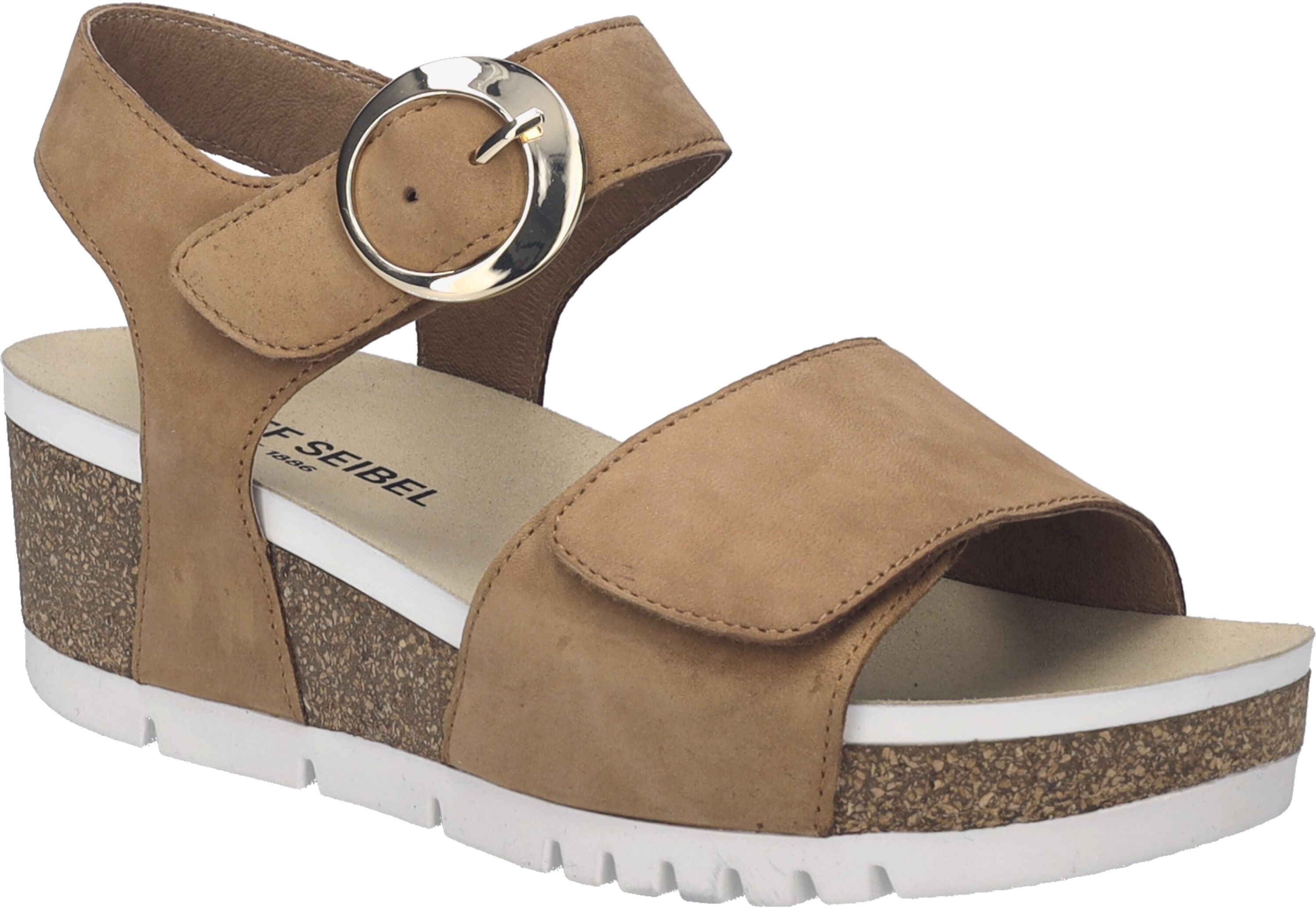 Sandale JOSEF SEIBEL "Quinn 16, nuss", Damen, Gr. 38, braun (nuss), Obermaterial: 100% Rindsleder Leather cow., Schuhe Sandale
