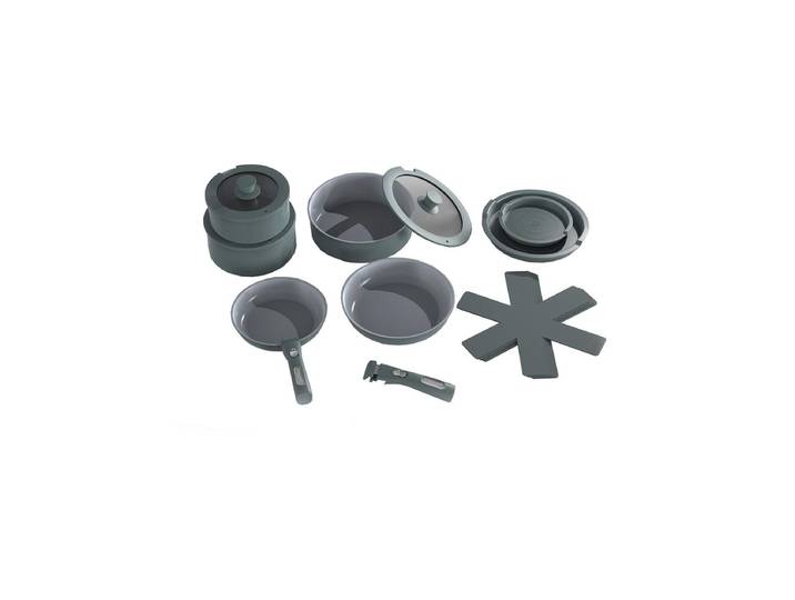 Cuisinart D53C18DGEU 16-teiliges Pfannen-Set Denim