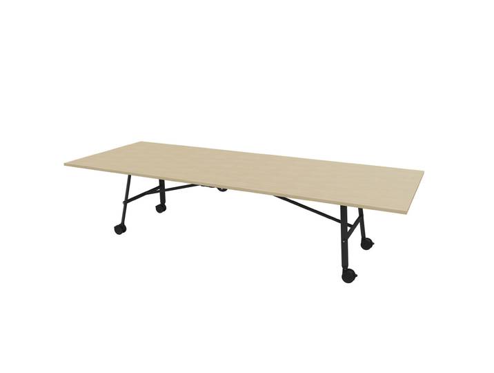 Table mobile plateau rabattable Serenity 320 x 120 cm Chêne – Pied Noir