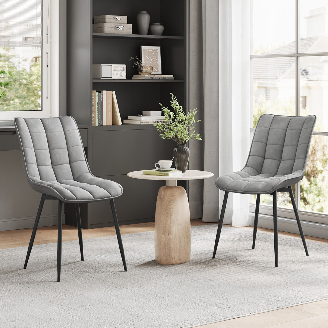 Corrigan Studio Vassar 46.5cm H Upholstered Side Chair Burgundy 85.5cm H X 46cm W X 40.5cm D