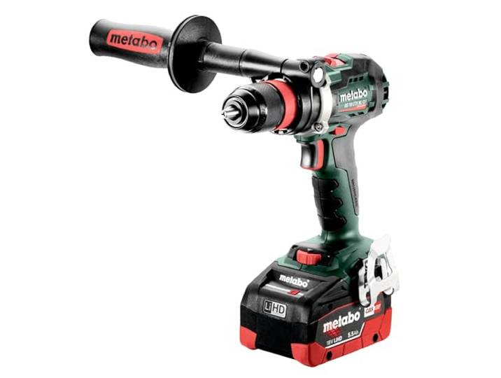 METABO 602359660 - Taladro atornillador motor sin escobillas a batería 18V 2x LiHD 5\,5Ah Li-Ion BS 18 LTX BL Q I con maletín MetaBox