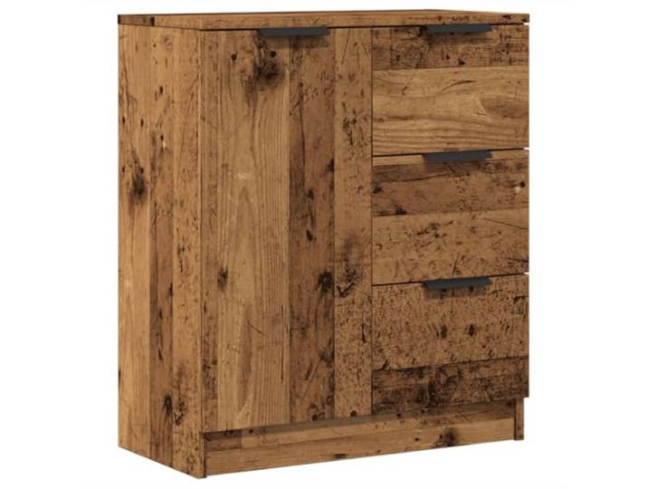 Fisinber Sideboard Altholz-Optik 60x30x70 cm Kommode mit Schubladen Kompakter Beistellschrank für Wohnzimmer und Flur, 3 Schubladen und 2 Fächer bieten viel Platz in Altholz-Optik.