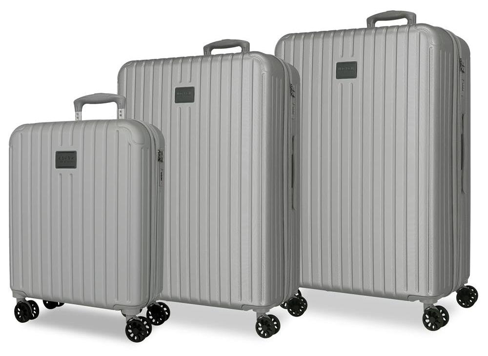 Koffer-Set - Hartschalenkoffer - Großer Koffer, 78 cm - 108 Liter - Silber