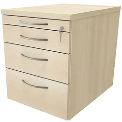 fm Büromöbel Schubladen Rollcontainer »Sidney« einheitliches Dekor braun, 43.4x54x60 cm