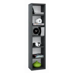 CD-Regal Elementa in Schwarz, B: 21 cm