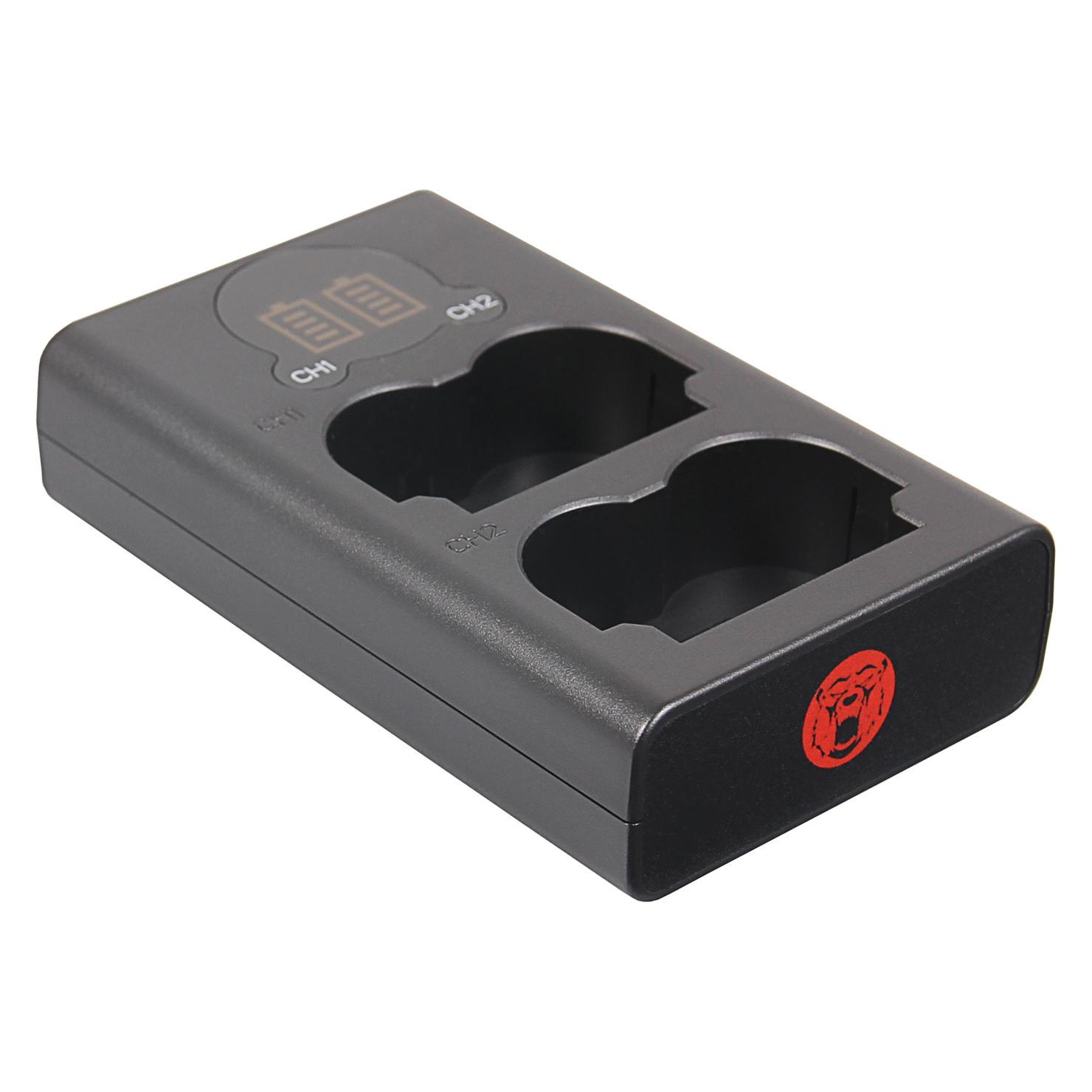 Berenstargh Dual LCD USB Ladegerät f. Fuji NP-W235 Fujifilm X-T4 XT4 (Kamera Akku Ladegerät) (61064364)