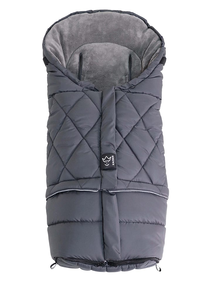 Kaiser Naturfellprodukte Thermo-Fußsack "Moony 2in1" in Anthrazit - onesize